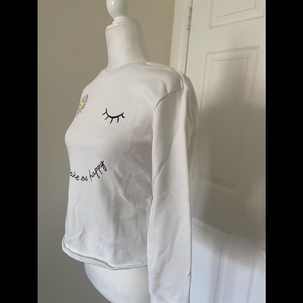Flowers make me happy Sweatshirt - Picture 2 of 4